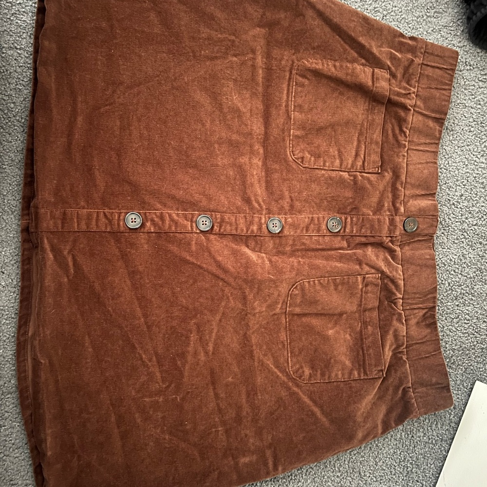 Torrid Brown Corduroy Button-Front Skirt